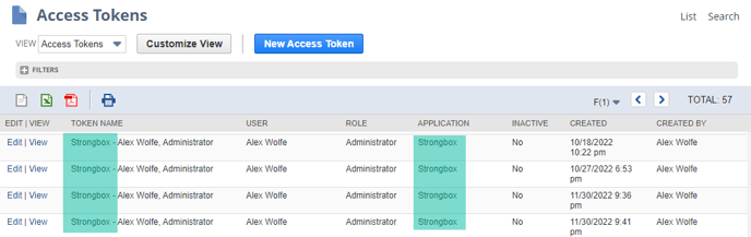 NetSuite Tokens